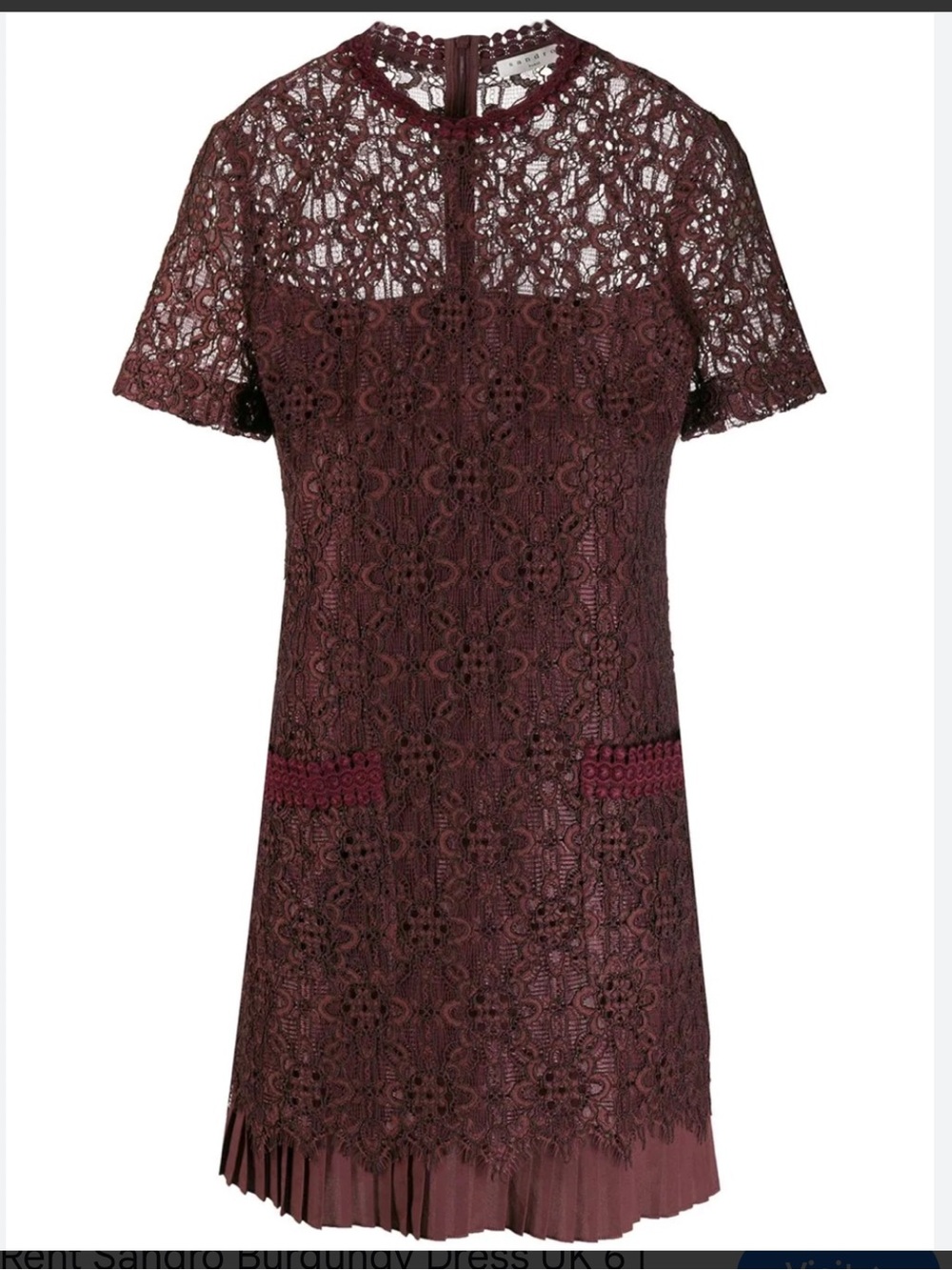 Sandro Burgundy Lace Dress